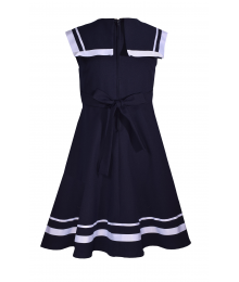 Bonnie Jean Navy Wing Collar Nautical Dress 